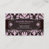 上品なダマスク織の名刺 名刺 (裏面)