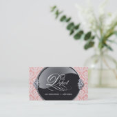 上品なダマスク織の名刺 名刺 (スタンド正面)