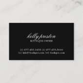 上品なダマスク織の名刺 名刺 (裏面)