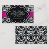 上品なダマスク織の名刺 名刺 (正面/裏面)