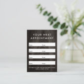 上品なダークウッドの木目にロゴのビジネス情報を追加 予約カード (スタンド正面)