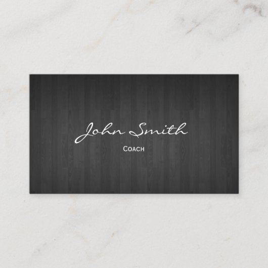 上品なダークウッドコーチビジネスカード 名刺 (正面)