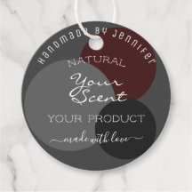 上品なダークグレーとブルゴーニュ製品パッケージ