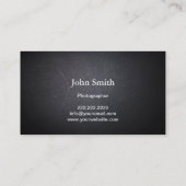 上品なダークシャッター写真用名刺 名刺 (裏面)