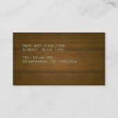 上品なダークレザーコーヒービジネスロイヤリティカード ロイヤリティカード (裏面)