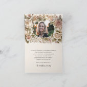 上品なチャコールピンクの花束　お悔やみ　感謝 サンキューカード (内部)