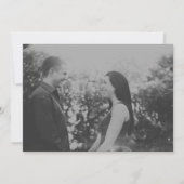 上品なチャルクボード写真保存日付招待状 セーブザデート (裏面)