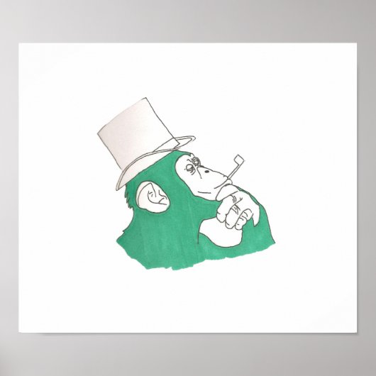 上品なチンパンジー ポスター (正面)