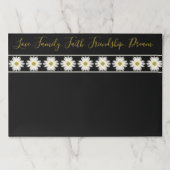 上品なデイジーフローズンラージティアウェイランチョンマット ペーパーパッド (正面)