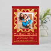 上品なデコシックなパーソナライズされた動きの発表 箔シーズンカード (立ち正面)