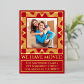 上品なデコシックなパーソナライズされた動きの発表 箔シーズンカード (立ち正面)