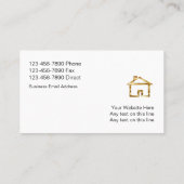 上品なデザインの不動産の名刺 名刺 (裏面)