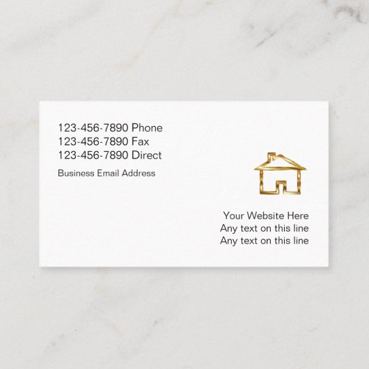 上品なデザインの不動産の名刺 名刺 (裏面)