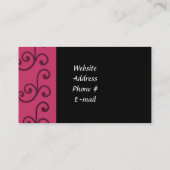 上品なデザイン 名刺 (裏面)