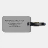 上品なトラベエレガントラー金ゴールドメタルモノグラム名 ラゲッジタグ (裏面横)