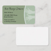 上品なトレンディーマッサージセラピスト名刺 名刺 (正面/裏面)