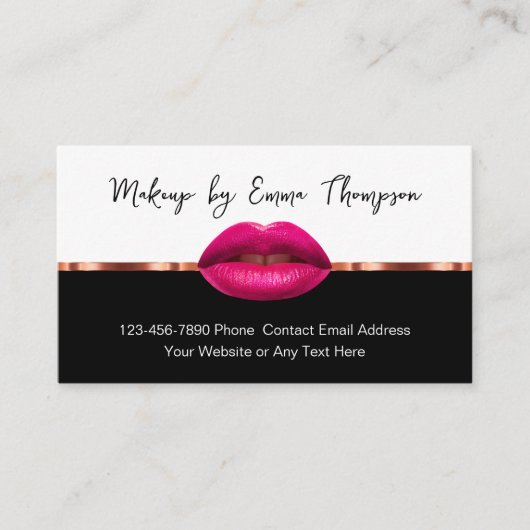 上品なトレンディーメイクアップアーティストの名刺 名刺 (正面)
