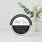 上品なトレンディーラウンドサンキューカードと封筒 サンキューカード (スタンド正面)