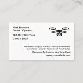 上品なドローンアイインスカイサービス 名刺 (裏面)