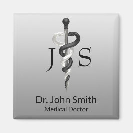 上品なノーブルアスクレピウス医療エレガント白黒 マグネット