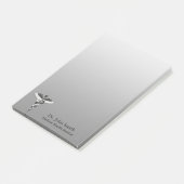 上品なノーブルカドゥセウス医療エレガント白黒 ポストイット (アングル)