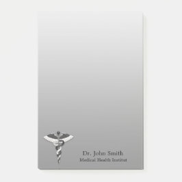 上品なノーブルカドゥセウス医療エレガント白黒 ポストイット