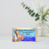 上品なハウスオフィス清掃サービスのメイドスパークリー 名刺 (スタンド正面)