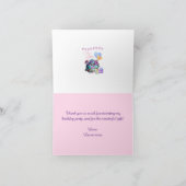 上品なハッピーバースデーケーキバルーズギフト サンキューカード (内部)