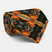 上品なハロウィーンホラーロカビリーサテンパターン ネクタイ (ロール)