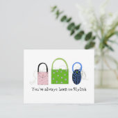 上品なハンドバお洒落ッグ ポストカード (スタンド正面)