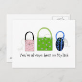 上品なハンドバお洒落ッグ ポストカード (正面/裏面)