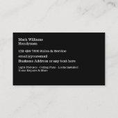 上品なハンマーのエンブレムの手作り名刺 名刺 (裏面)