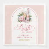 上品なバラ色と金のナプキン 真珠とプロセッコ (正面)