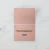 上品なバラ金ゴールドトーンビジネスサンキューカード サンキューカード (内部)