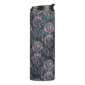 上品なバラ金ゴールドドリームキャッチャーのグレーパターン タンブラー (回転左)