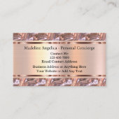 上品なバラ金ゴールドパーソナルコンシェルジュ名刺 名刺 (正面)