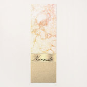 上品なバラ金ゴールド大理石 ヨガマット (裏面)