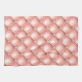 上品なバラ金ゴールド、フェイクダイヤモンドタフテッド キッチンタオル (横)