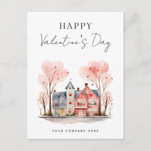 上品なバレンタインデー実在エステートプロモーション シーズンポストカード (正面)