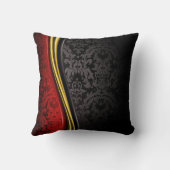 上品なバロック様式の黒い赤と金ゴールド枕 クッション (裏面)