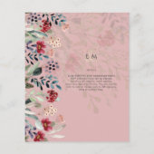 上品なバーガンディブルーの野生の花のウェディングエレガント (裏面)