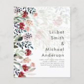 上品なバーガンディブルーの野生の花のウェディングエレガント (正面)