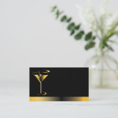 上品なバーテンダーの名刺 名刺 (スタンド正面)