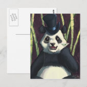 上品なパンダ ポストカード (正面/裏面)