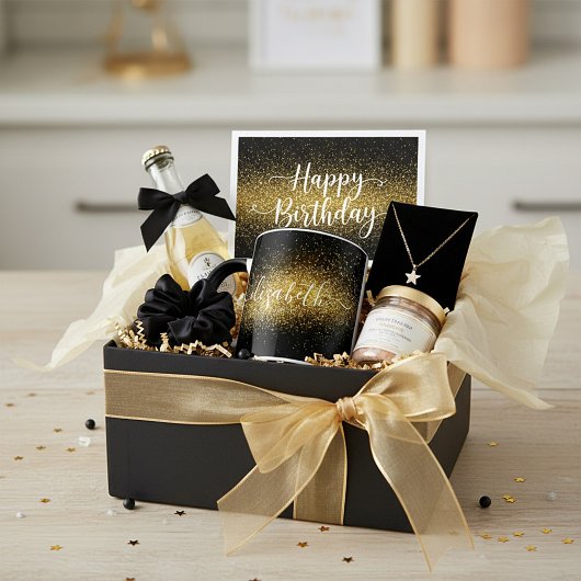 上品なパーソナライズされた金ゴールドグリッター マグカップ