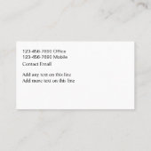 上品なパーソナルコンシェルジュエレガント名刺 名刺 (裏面)