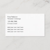 上品なパーソナルコンシェルジュ名刺（新規） 名刺 (裏面)