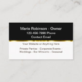 上品なパーティー計画イベントプランナー名刺 名刺 (裏面)