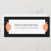 上品なビジネストレンディー2面サンキューカード (裏面)