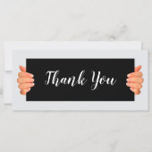 上品なビジネストレンディー2面サンキューカード (正面)